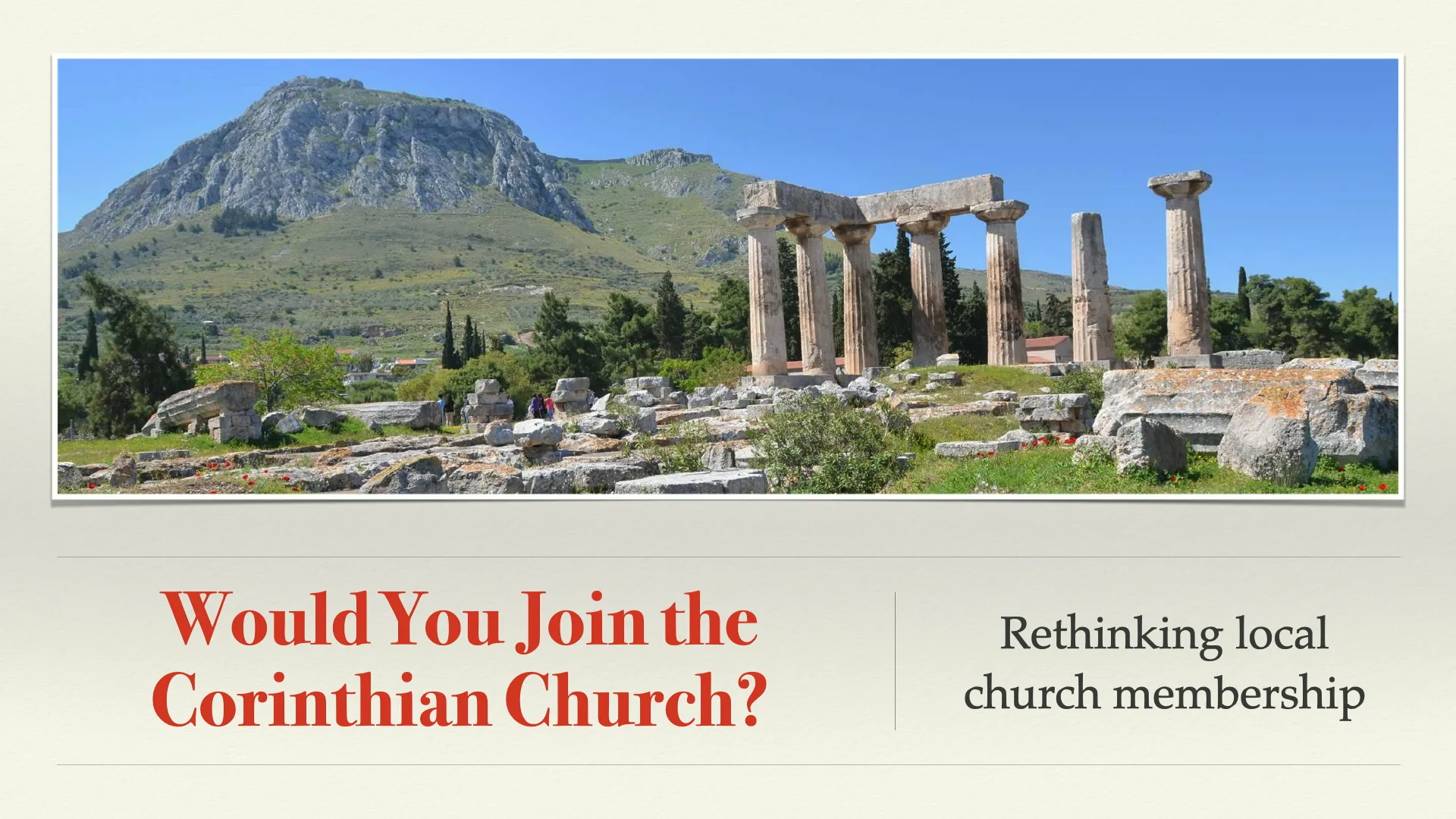Would you Join the Corinthian Church?