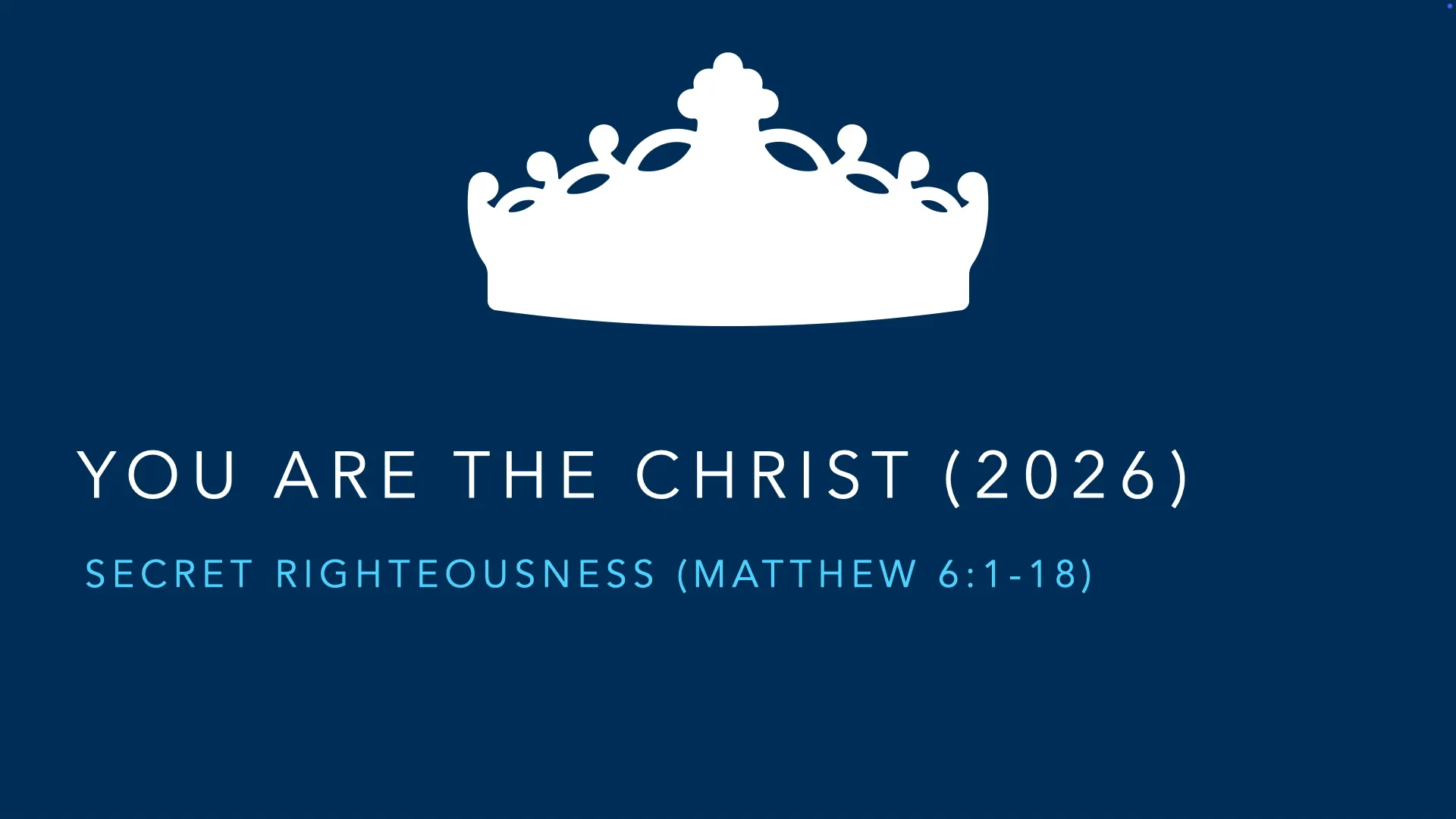 Secret Righteousness